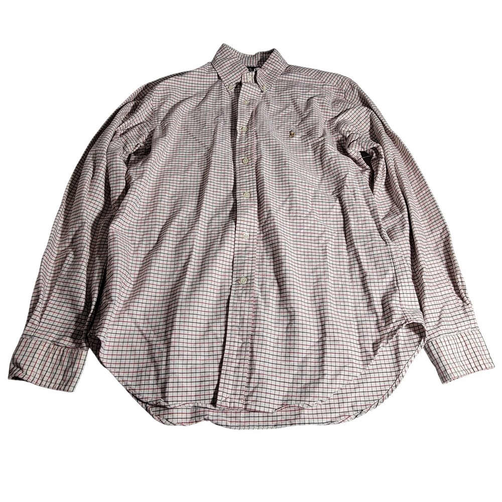 Ralph Lauren Classic Fit Tattersall Check Button Down Shirt 15.5 34/35